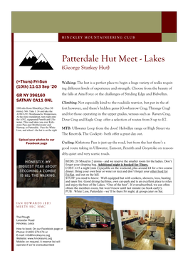 Patterdale Hut Meet - Lakes (George Starkey Hut)