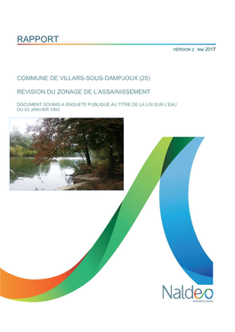 Rapport Zonage Villars Sous Dampjoux V2 Mai 2017