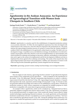 Agroforestry in the Andean Araucanía: an Experience of Agroecological Transition with Women from Cherquén in Southern Chile