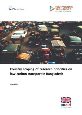 Country Scoping of Research Priorities on Low-Carbon Transport in Bangladesh