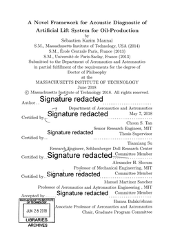 Signature Redacted Department of Aeronautics and Astronautics Signature Redacted May 7, 2018 Certified by Choon S