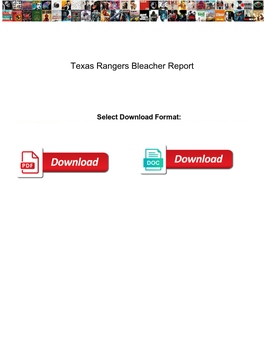 Texas Rangers Bleacher Report