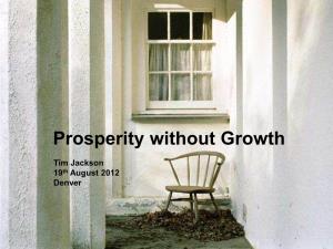 Prosperity Without Growth?