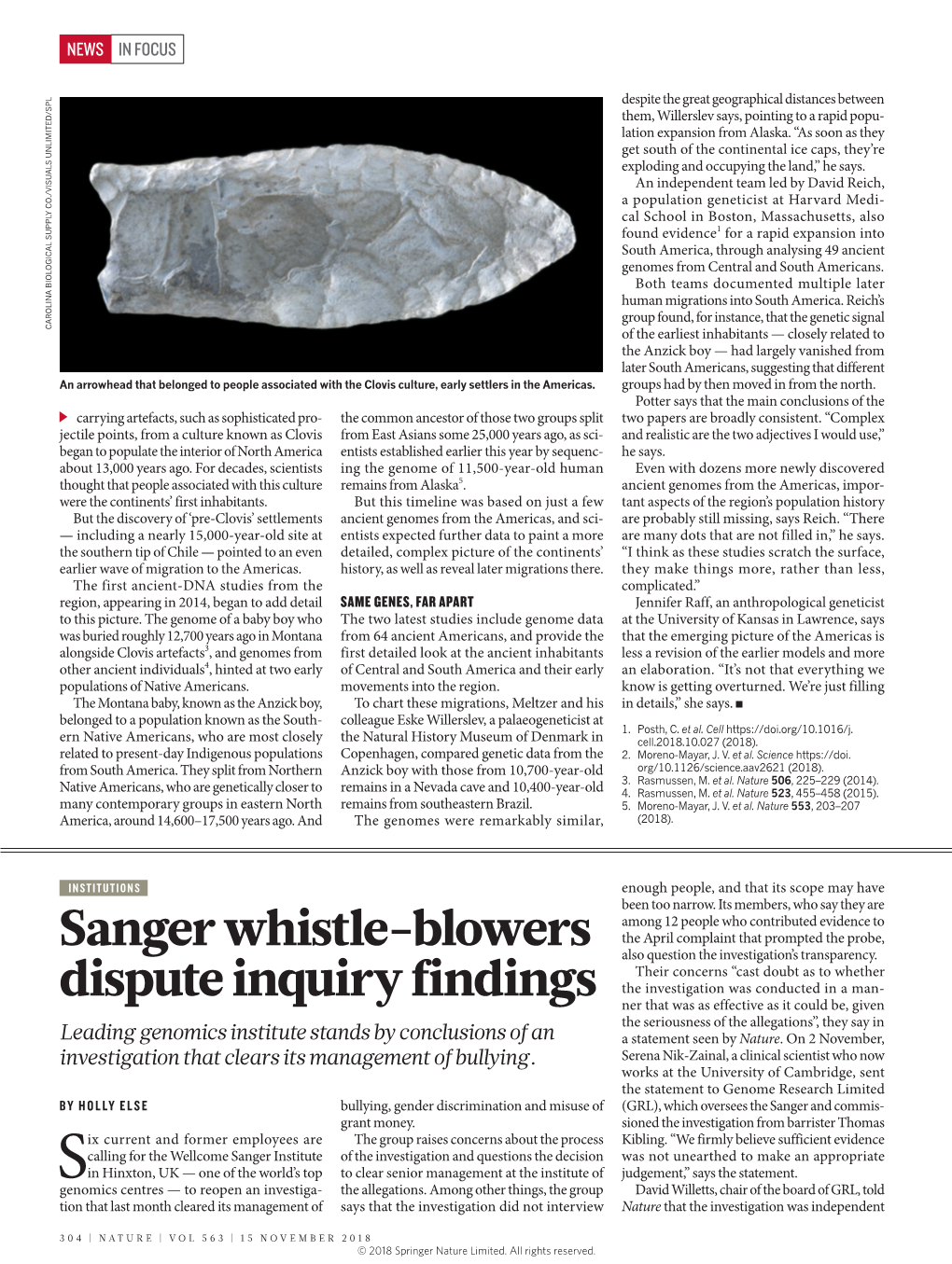 Sanger Whistle-Blowers Dispute Inquiry Findings