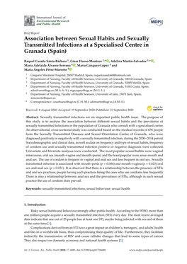 Association Between Sexual Habits and Sexually Transmitted Infections at a Specialised Centre in Granada (Spain)