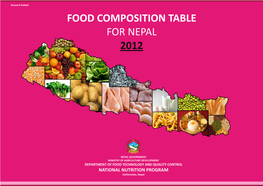Food Composition Table for Nepal 2012