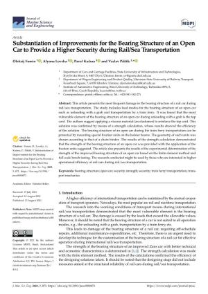 Substantiation of Improvements for the Bearing Structure of an Open Car to Provide a Higher Security During Rail/Sea Transportation