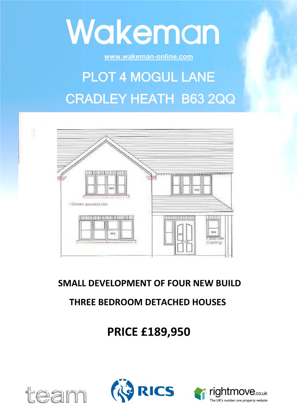 Plot 4 Mogul Lane Cradley Heath B63 2Qq Price £189,950