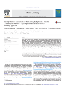 Adriatic Sea) Using a Combined Observational Modeling Approach