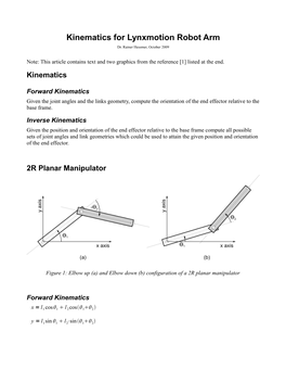 Kinematics for Lynxmotion Robot Arm Dr