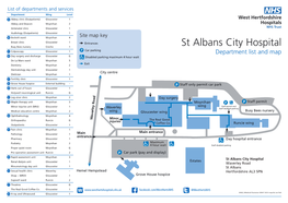 Map of the St Albans City Hospital Site