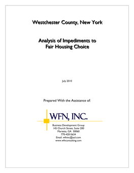 Analysis of Impediments to Fair Housing Choice 2010