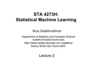 STA 4273H: Statistical Machine Learning