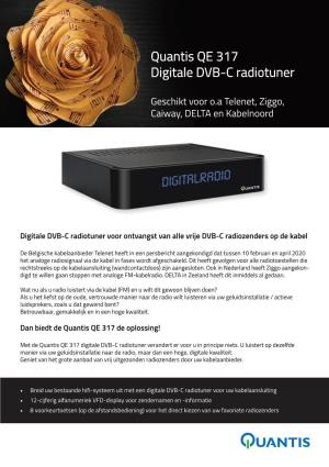 Quantis QE 317 Digitale DVB-C Radiotuner Quantis QE