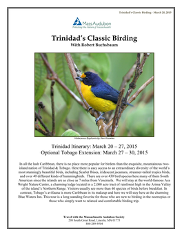 Trinidad's Classic Birding