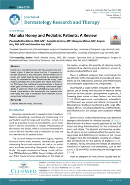 Manuka Honey and Pediatric Patients: a Review