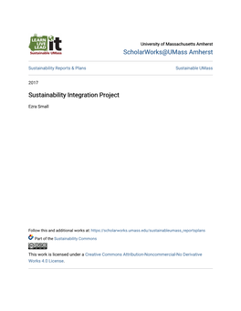 Sustainability Integration Project
