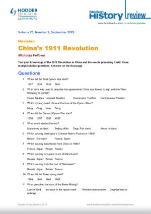 China's 1911 Revolution