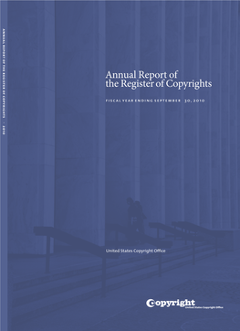 Annual Report of the Register of Copyrights