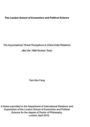 The Nuclear Dimension in China-India Relations