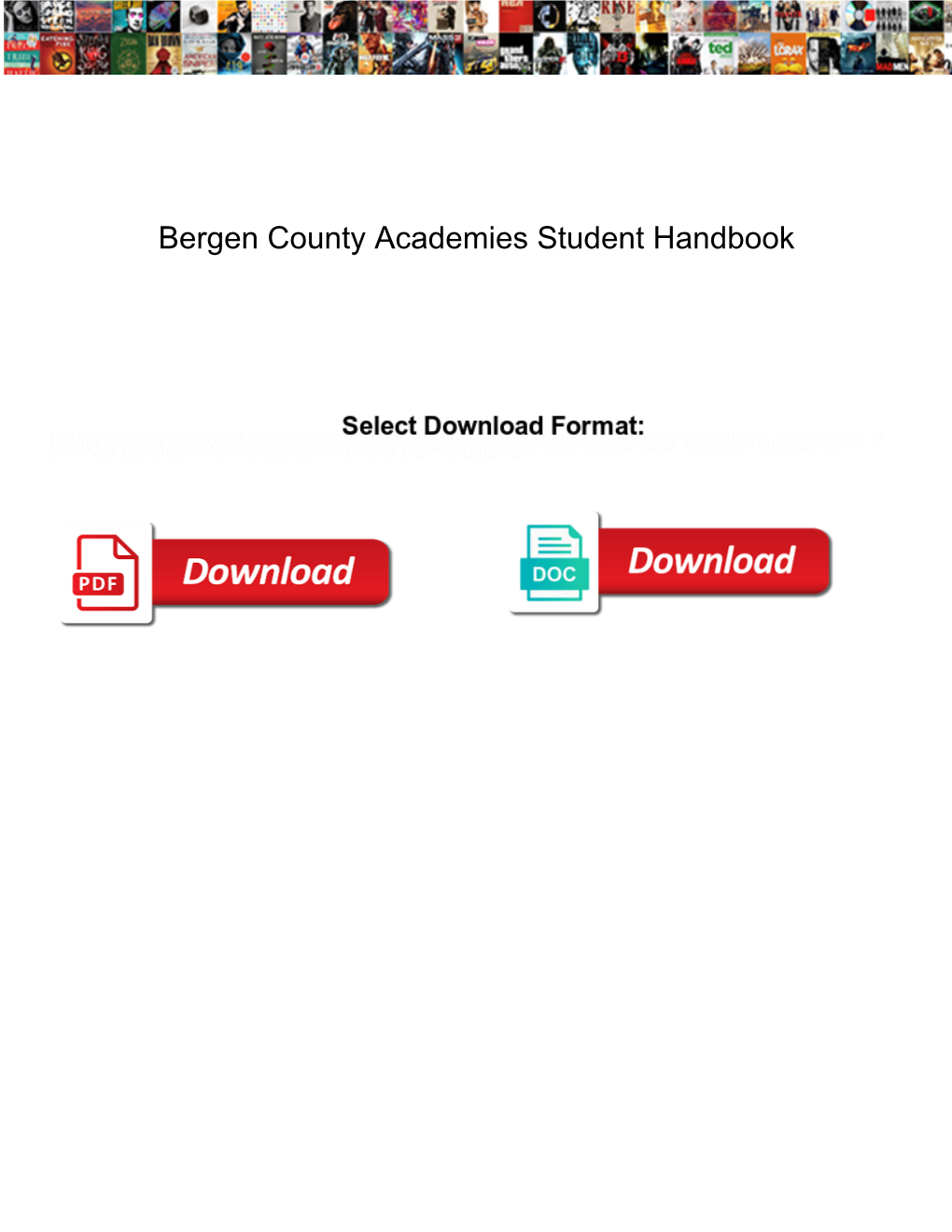 Bergen County Academies Student Handbook