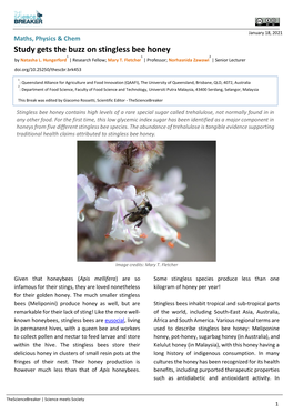 Study Gets the Buzz on Stingless Bee Honey 1 1 2 by Natasha L