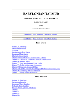 Babylonian Talmud