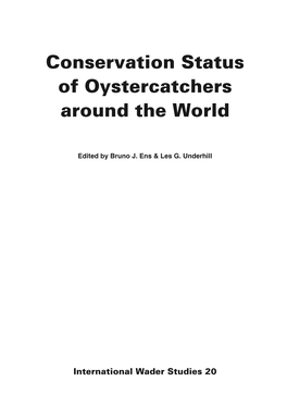 Conservation Status of Oystercatchers Around the World
