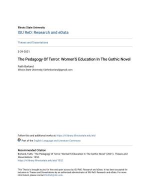 The Pedagogy of Terror: Women's Education in the Gothic Novel