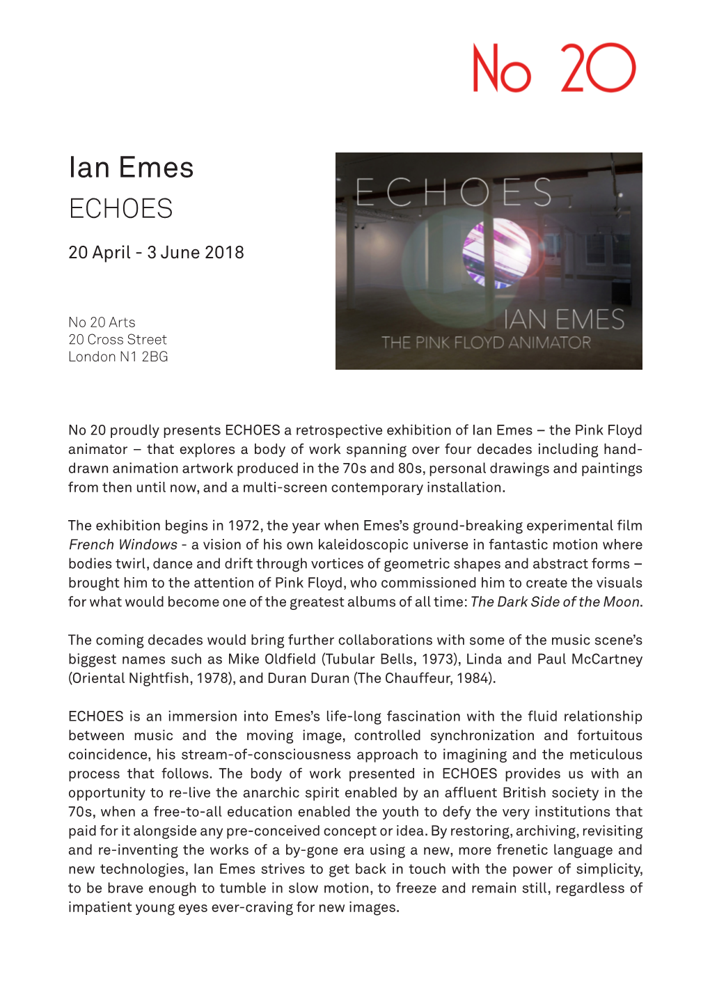 Ian Emes ECHOES