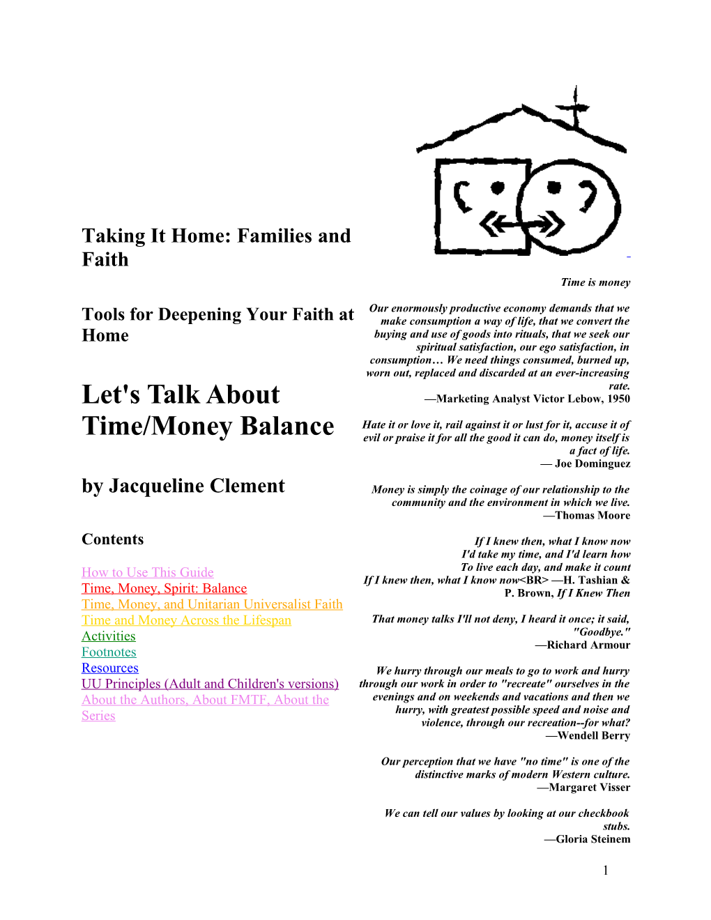 Let's Talk About Time/Money Balance