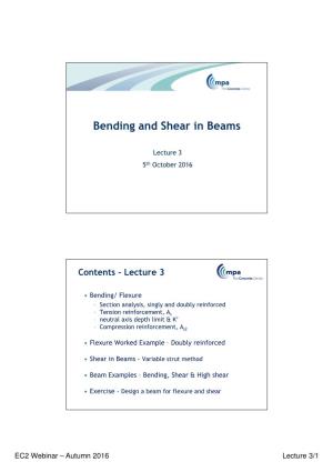 Bending and Shear in Beams