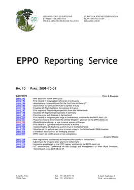 EPPO Reporting Service