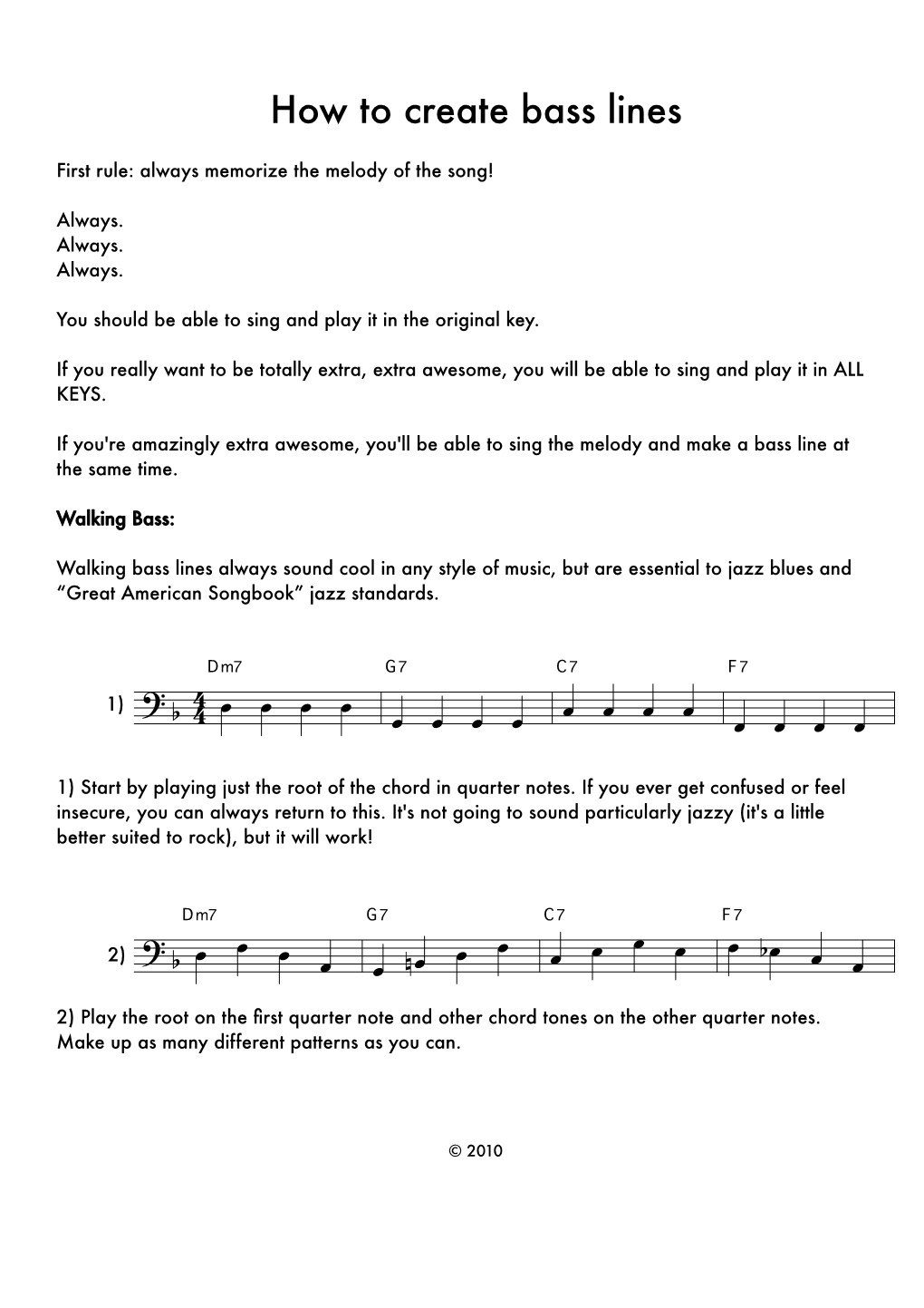 How To Create Bass Lines - DocsLib