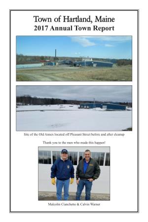Town of Hartland, Maine 2017 Annual Town Report