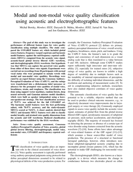 Modal and Non-Modal Voice Quality Classification Using Acoustic And