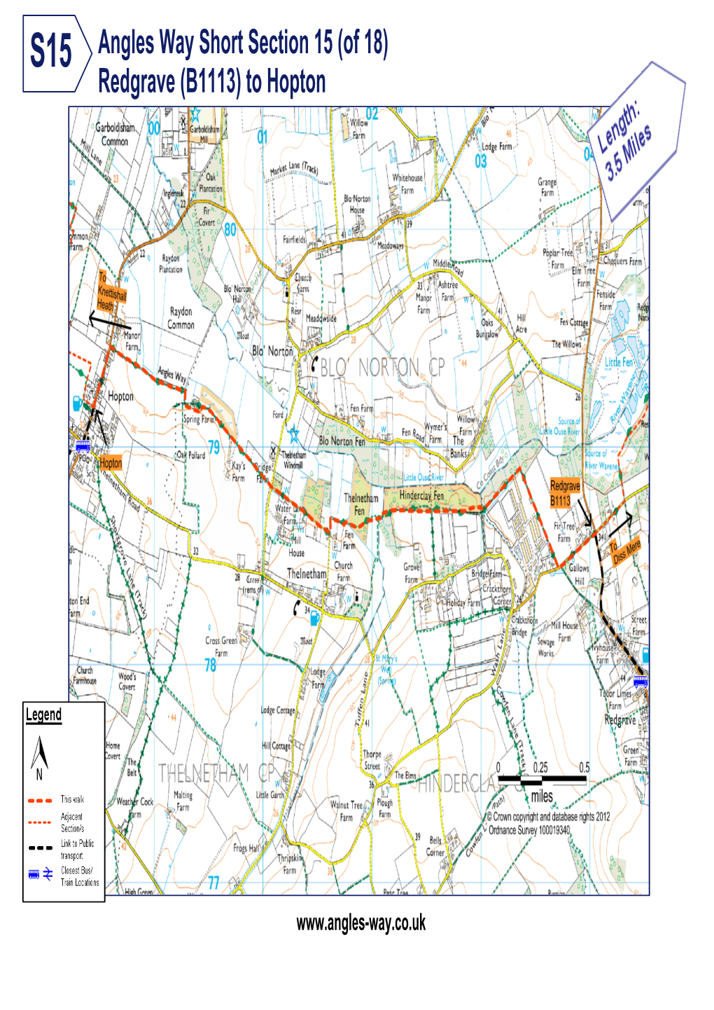 Angles Way Short Section 15 (Of 18) Redgrave (B1113) to Hopton