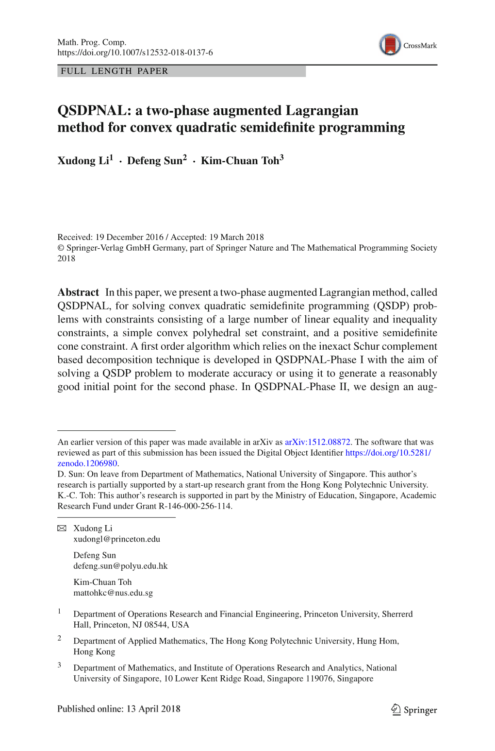 A Two-Phase Augmented Lagrangian Method for Convex Quadratic Semidefinite Programming