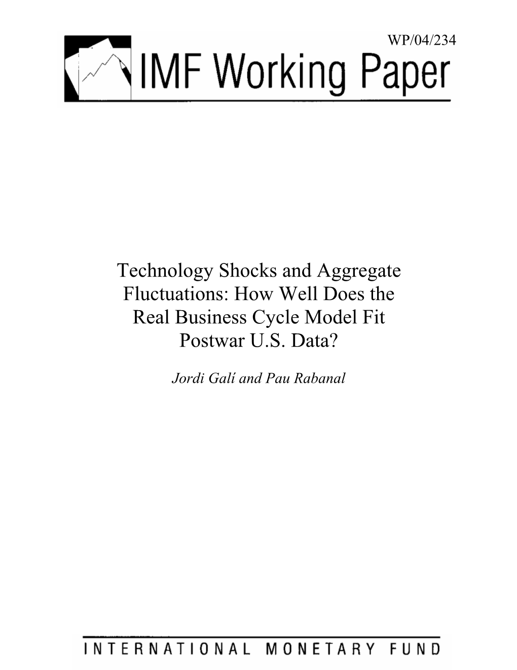 Technology Shocks and Aggregate Fluctuations: How Well Does the Real Business Cycle Model Fit Postwar U.S. Data?