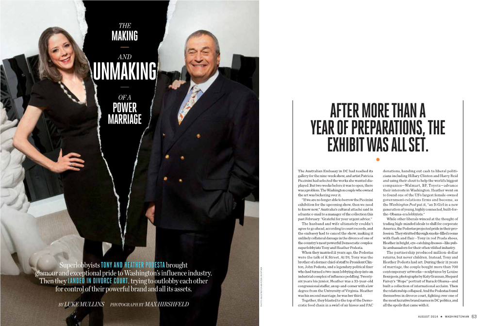 Luke Mullins, the Making and Unmaking of a Power Marriage. at Washingtonian, August 2014