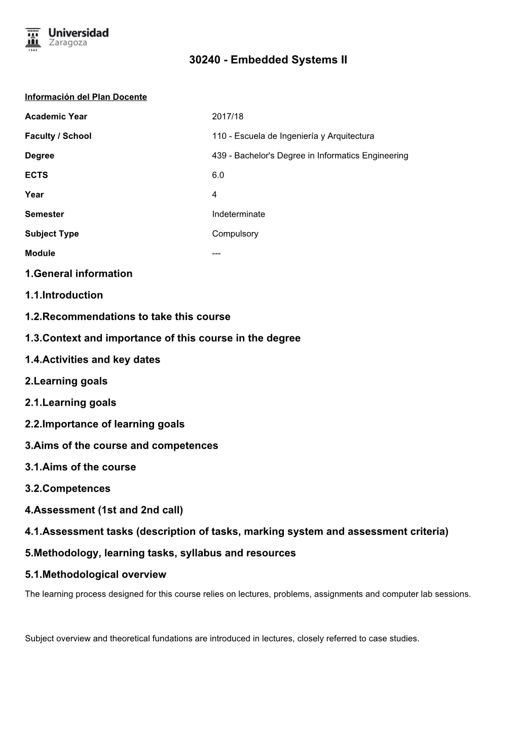 30240 - Embedded Systems II