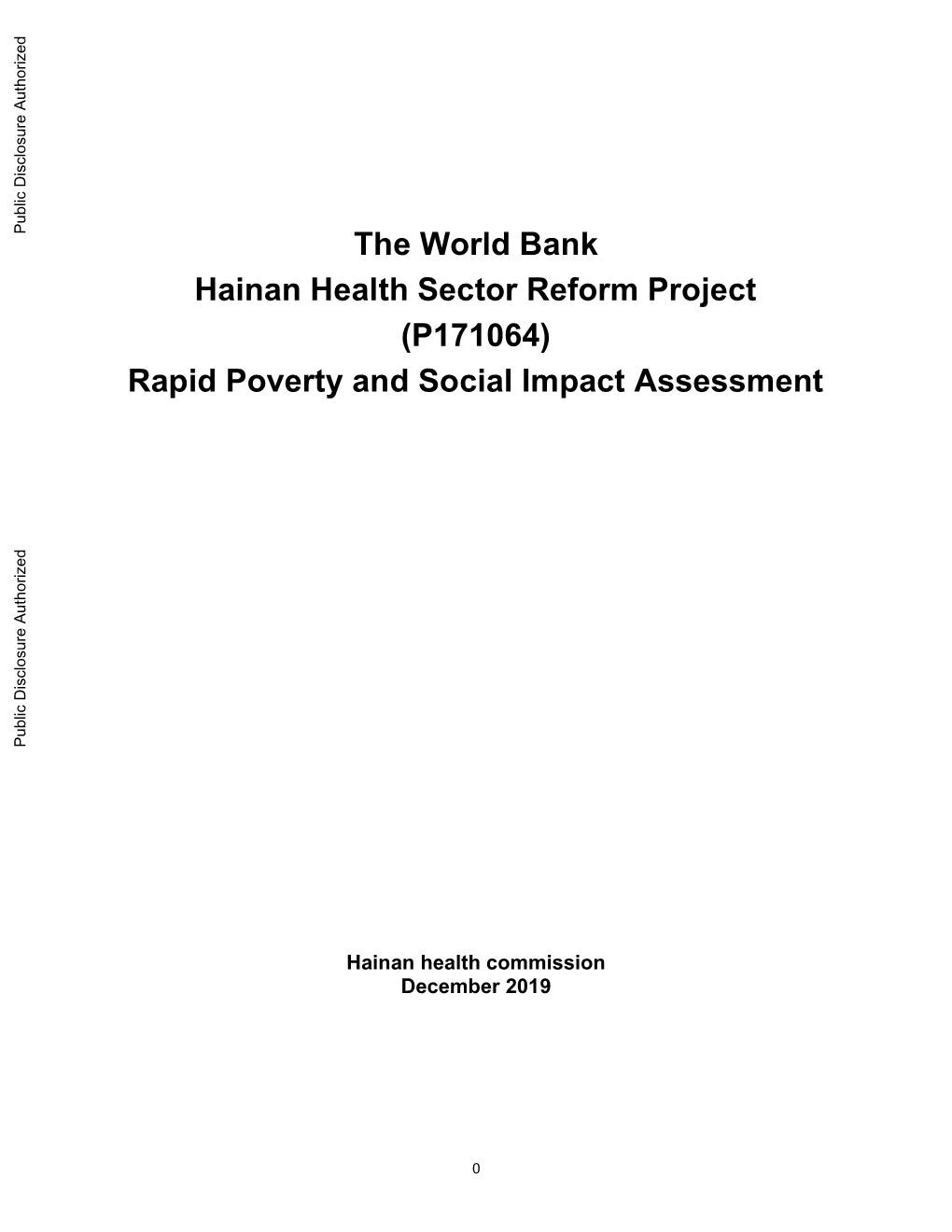 World Bank Document