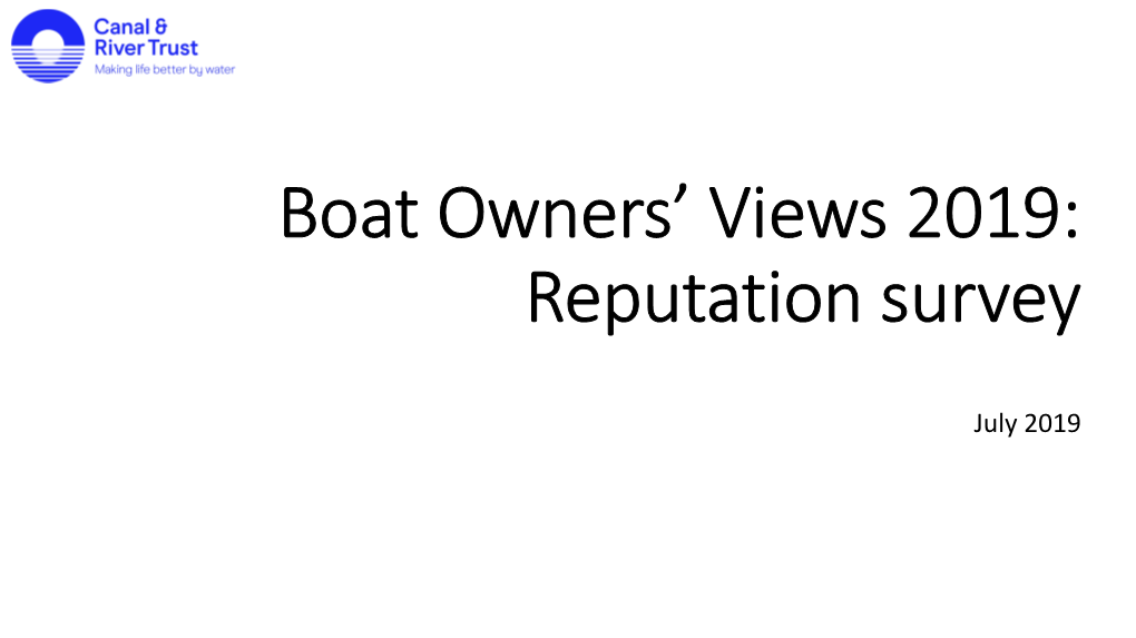 Boat Owners' Views 2019