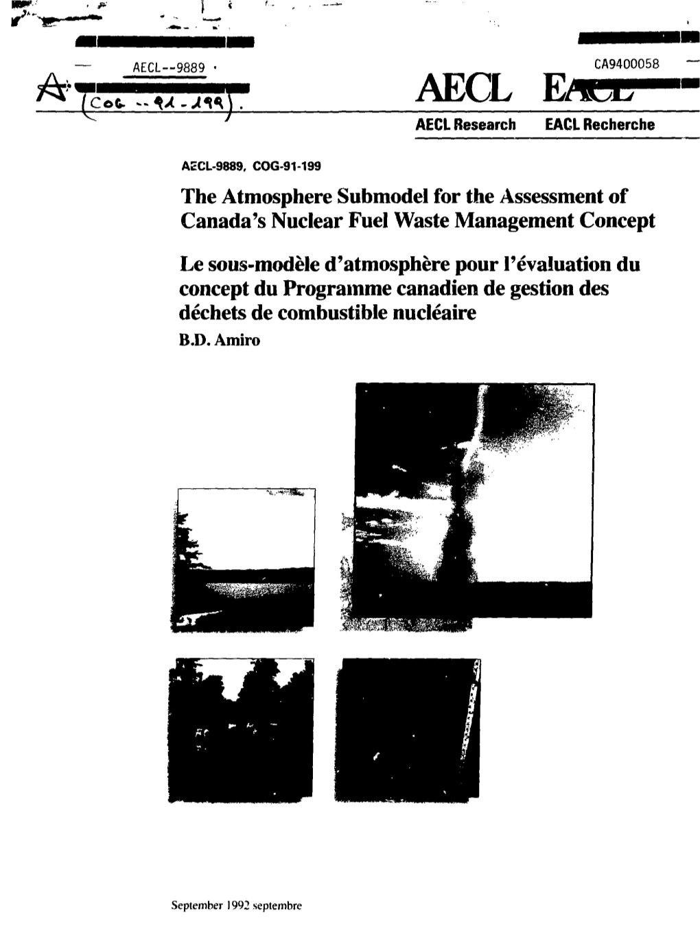 The Atmosphere Submodel for the Assessment of Canada's Nuclear