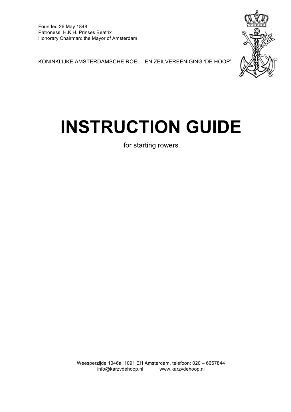 Rowing Instruction Guide 2018