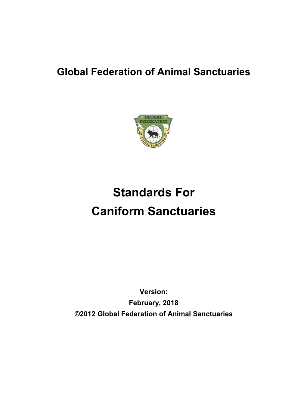 Standards for Caniform Sanctuaries