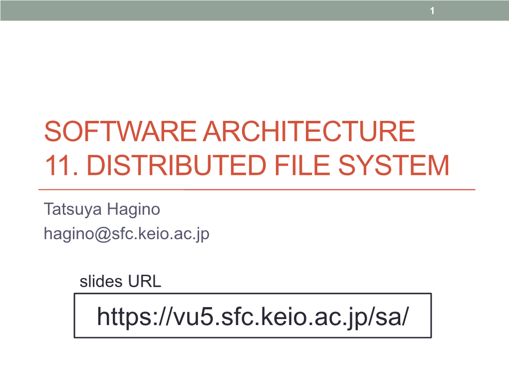 11. Distributed File System