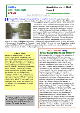 March 2007 Newsletter In