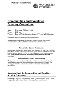 (Public Pack)Agenda Document for Communities and Equalities