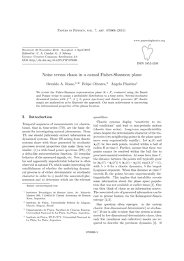 Noise Versus Chaos in a Causal Fisher-Shannon Plane